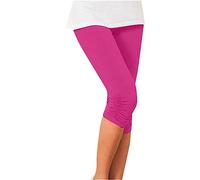 Capri Leggings da Donna Pinocchietti Leggeri Fitness Elastici Yoga Jogging Palestra Pantaloni Morbidi e Confortevoli Controllo della per Pilates, Sport, Gym, Running