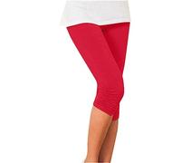 Capri Leggings da Donna Pinocchietti Leggeri Fitness Morbidi ed Elasticizzati Pantaloni della Tuta Larghi Traspirante Elastici Yoga Controllo Pancia per Pilates, Sport, Gym, Running