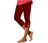 Capri Leggings da Donna Pinocchietti Leggeri Fitness Sportivi Scrunch Butt Coprenti Pinocchietto Elastici Corsa Comodi Morbidi Eleganti Leggero 3/4 Shorty Cotone per Palestra e Tempo Libero