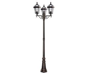 Capri Outdoor Post - Metallo e vetro marrone rustico