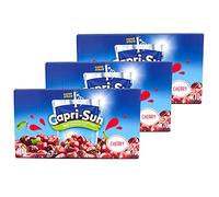 Capri-Sun - Confezione da 3 pezzi Capri sole ciliegia - Caprisonne Cherry Confezione risparmio (10 x 0,2 litri) perfetta per rinfrescare il 100% in viaggio grazie al gusto fruttato di ciliegia