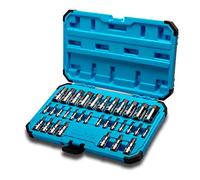 Capri Tools 30032 Master - Set di chiavi a bussola esagonali, metriche e SAE, 32 pezzi