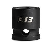 Capri Tools Attacco Stubby Impact da 13 mm, attacco da 3/8", 6 punti, metrico