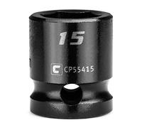 Capri Tools Bussola a percussione tozza da 15 mm, attacco da 1/2", 6 punti, metrica