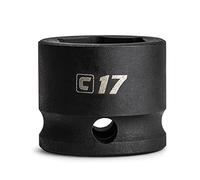 Capri Tools Bussola a percussione tozza da 17 mm, attacco da 3/8", 6 punti, metrica