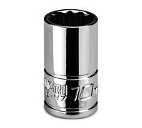 Capri Tools Bussola bassa da 10 mm, attacco da 1/4", 12 punti, metrica