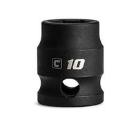 Capri Tools Bussola Stubby Impact da 10 mm, attacco da 3/8", 6 punti, metrico