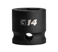Capri Tools Bussola Stubby Impact da 14 mm, attacco da 3/8", 6 punti, metrico