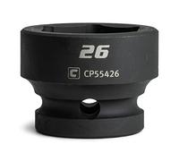 Capri Tools Bussola Stubby Impact da 26 mm, attacco da 1/2", 6 punti, metrico
