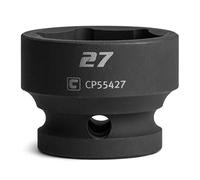 Capri Tools Bussola Stubby Impact da 27 mm, attacco da 1/2", 6 punti, metrico