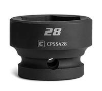 Capri Tools Bussola Stubby Impact da 28 mm, attacco da 1/2", 6 punti, metrico