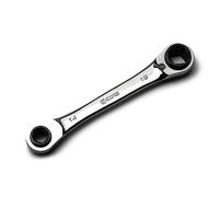 Capri Tools Chiave a cricchetto reversibile a 120 denti, 4 in 1, 15, 17, 19 mm, metrica