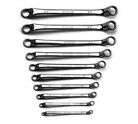 Capri Tools CP11950-10MPK - Set di chiavi a doppia scatola con offset profondo a 75 gradi, 6-24 mm, metriche, 10 pezzi, con custodia in tela resistente