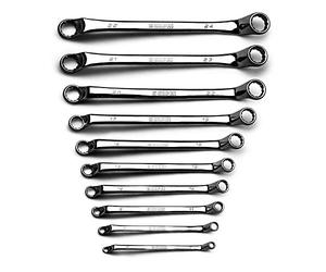 Capri Tools CP11950-10MPK - Set di chiavi a doppia scatola con offset profondo a 75 gradi, 6-24 mm, metriche, 10 pezzi, con custodia in tela resistente