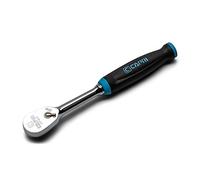 Capri Tools, Cricchetto con attacco da 1/4” fine a 90 denti, impugnatura ergonomica morbida, 16,5 cm di lunghezza