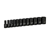 Capri Tools da 3/8" Drive - Set di chiavi a bussola semi-profonde SAE, 5/16 a 1", 12 pezzi