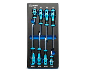 Capri Tools Kontour set di cacciaviti, pezzi con la meccanica vassoio
