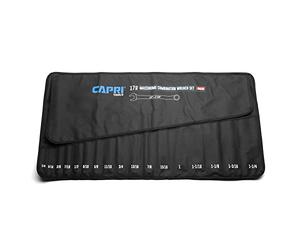 Capri Tools Portachiavi arrotolabile, SAE, 17 tasche, Nero, SAE / 17 Pockets, Sae / 17 tasche/chiusura con fibbia