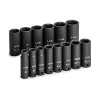 Capri Tools Set di chiavi a bussola da 1/2", 7/16 a 1-1/4", SAE, 14 pezzi