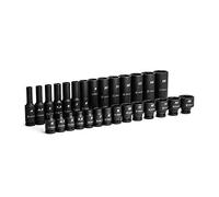 Capri Tools Set di chiavi a bussola Master da 1/4" (set basso e profondo, 4-15 mm)