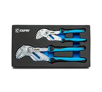 Capri Tools Set di chiavi per pinze da 17,8 cm e 10,4 cm, ganasce parallele lisce con impugnatura morbida antiscivolo