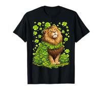 Capriccioso Leone con trifogli trifogli St Patricks Day Animal Maglietta