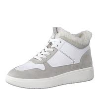 CAPRICE 9-26106-41, Stivaletti piatti con lacci, fodera calda Donna, Beige (Lt.Grey/White), 37 EU