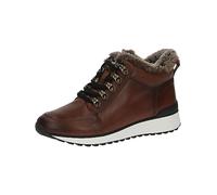 CAPRICE 9-26211-41, Stivaletti piatti con lacci, fodera calda Donna, Marrone (Cognac Nappa), 38 EU
