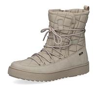 CAPRICE 9-26215-41, Stivaletti piatti con lacci, fodera calda Donna, Beige (Warm Grey Co), 39 EU