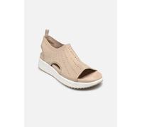 CAPRICE Sandali bassi da donna con plantare morbido comodi, Beige (Sand Knit), 39 EU