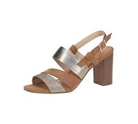 CAPRICE 9-9-28303-20, sandalo tacco Donna, Marrone (Cognac Leather), 38 EU