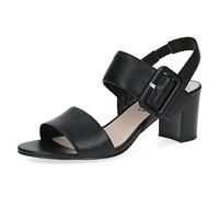 CAPRICE 9-9-28306-20, sandalo tacco Donna, Nero (Black Nappa), 37.5 EU