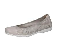 Caprice Ballerine da Donna in Pelle, Bianco (Offwhite/Silv.), 41 EU