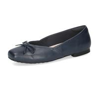 CAPRICE Ballerine da donna in pelle, Blu (OCEAN SOFTNAP.), 42 EU