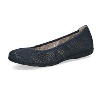 Caprice Ballerine da Donna in Pelle, Blu (Ocean Sparkle), 42 EU