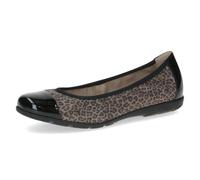 CAPRICE Ballerine da Donna in Pelle comode, Multicolore (Black Leo Comb), 40 EU