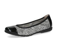 CAPRICE Ballerine da Donna in Pelle comode, Multicolore (Black Zebra), 40 EU