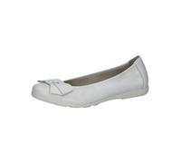 CAPRICE Ballerine da Donna in Pelle con Fiocco, Bianco (White Deer), 39 EU
