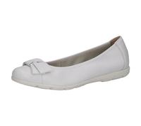 CAPRICE Ballerine da Donna in Pelle con Fiocco, Bianco (White Deer), 40 EU