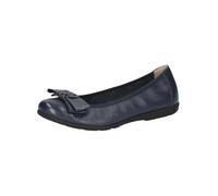 CAPRICE Ballerine da Donna in Pelle con Fiocco, Blu (Ocean Deer), 38 EU