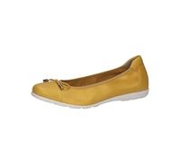 CAPRICE Ballerine da Donna in Pelle con Fiocco, Giallo (Yellow Perlato), 39 EU