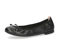 CAPRICE Ballerine da Donna in Pelle con Fiocco, Nero (Black Nappa), 36 EU