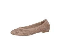 CAPRICE Ballerine da Donna in Pelle con Motivo Forato, Corteccia Suede, 40 EU