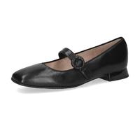 CAPRICE Ballerine da Donna in Pelle con Piccolo Tacco, Nero (Black Nappa), 38 EU
