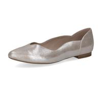 CAPRICE Ballerine da Donna in Pelle, Marrone (Taupe Metallic), 41 EU