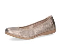 CAPRICE Ballerine da Donna in Pelle, Marrone (Taupe Metallic), 42 EU