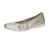 Caprice Ballerine da Donna in Pelle, Marrone (Taupe Metallic), 42 EU