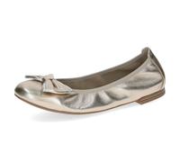 CAPRICE Ballerine da Donna in Pelle, Metallico (Platin Metal.), 36 EU