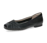 CAPRICE Ballerine da Donna in Pelle, Nero (Black Deer), 40 EU