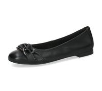 CAPRICE Ballerine da Donna in Pelle, Nero (Black SOFTNAP.), 36 EU